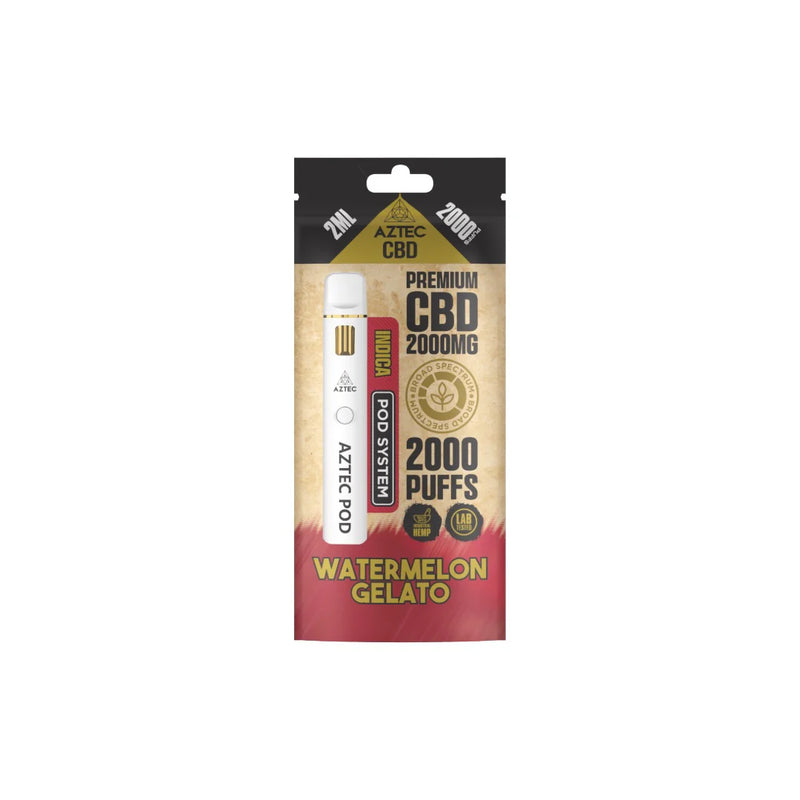 Aztec CBD 2000mg Broad Spectrum CBD Pod Vape Kit – Watermelon Gelato