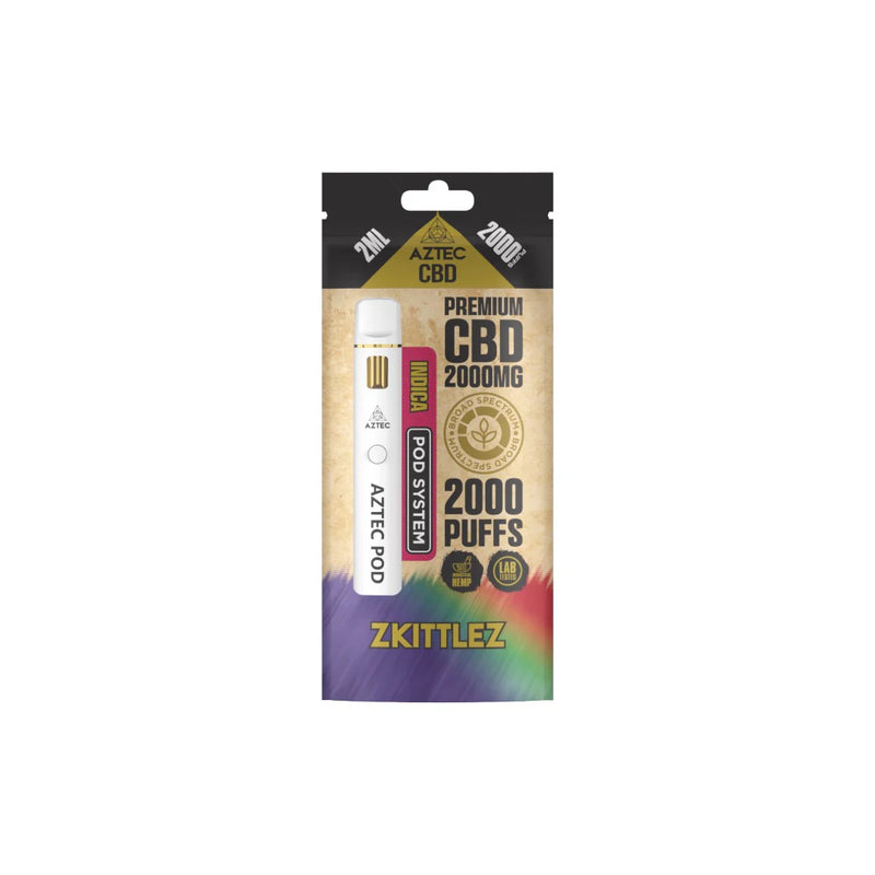 Aztec CBD 2000mg Broad Spectrum CBD Pod Vape Kit – Zkittlez