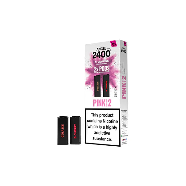Vapes Bars Angel 2400 Prefilled Pods 20mg 1200 Puffs - Pink 2