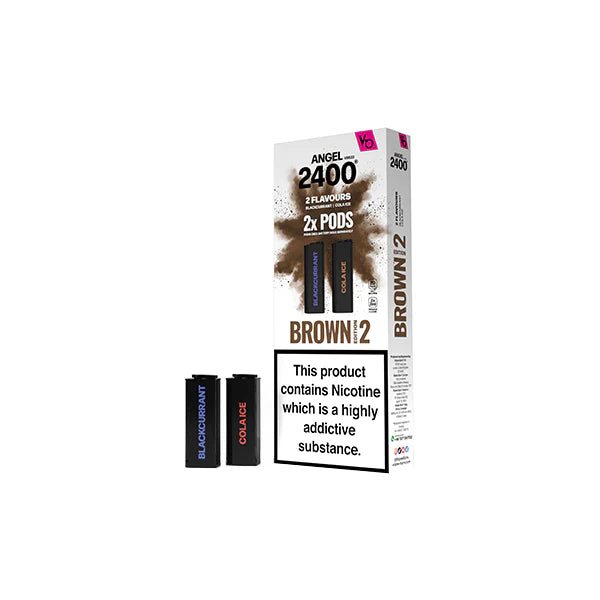 Vapes Bars Angel 2400 Prefilled Pods 20mg 1200 Puffs - Brown 2