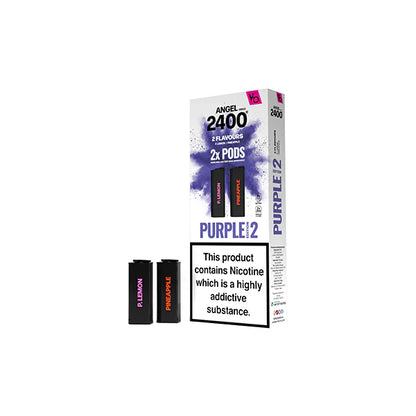 Vapes Bars Angel 2400 Prefilled Pods 20mg 1200 Puffs - Purple 2