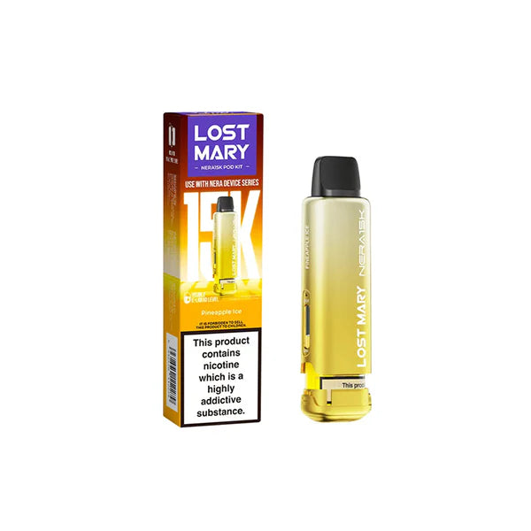 Lost Mary Nera 15k Prefilled Pod Pineapple Ice