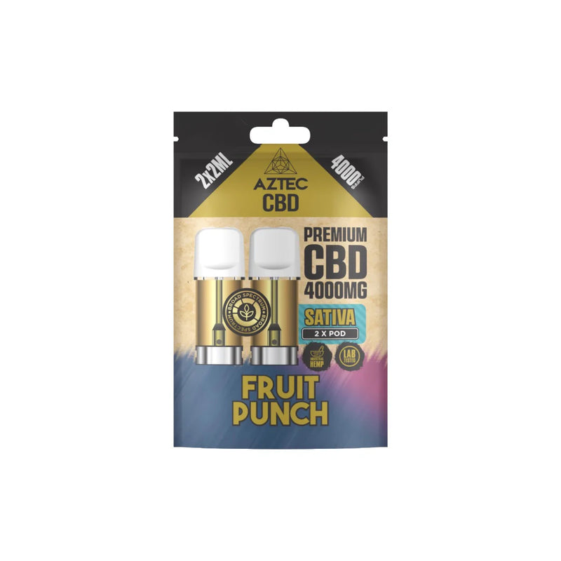 Aztec CBD 4000mg Broad Spectrum Pods 2ml – Fruit Punch