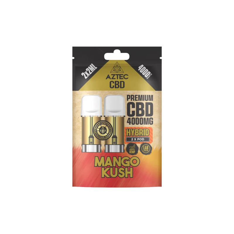 Aztec CBD 4000mg Broad Spectrum Pods 2ml – Mango Kush