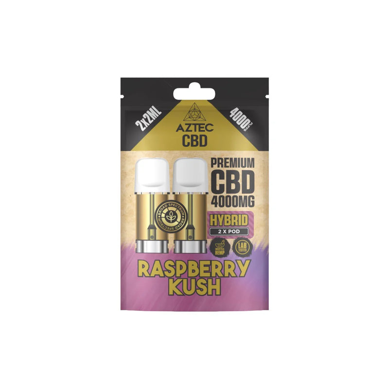 Aztec CBD 4000mg Broad Spectrum Pods 2ml – Raspberry Kush