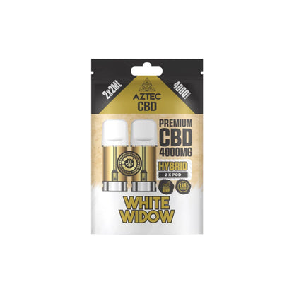 Aztec CBD 4000mg Broad Spectrum Pods 2ml – White Widow