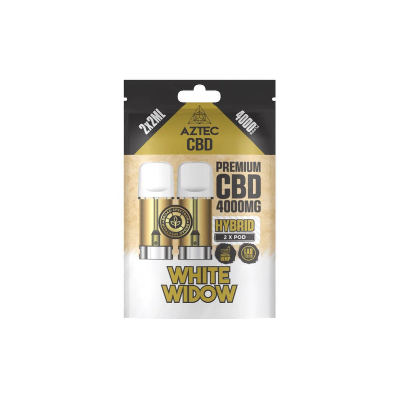 Aztec CBD 4000mg Broad Spectrum Pods 2ml – White Widow