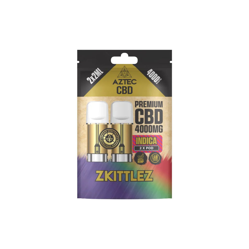 Aztec CBD 4000mg Broad Spectrum Pods 2ml – Zkittlez