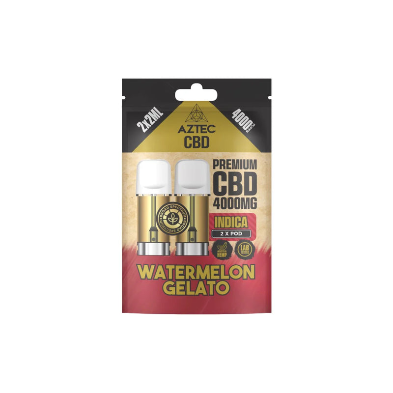 Aztec CBD 4000mg Broad Spectrum Pods 2ml – Watermelon Gelato