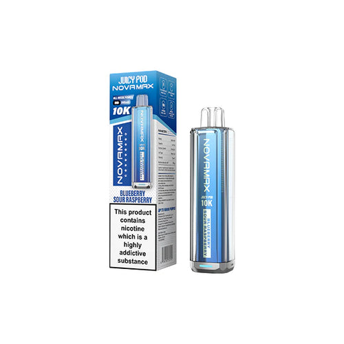 Novamax Disposable Pod Vape Kit 10k Blue Sour Raspberry