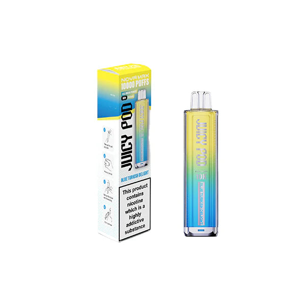 Novamax Disposable Pod Vape Kit 10k Blue Turkish Delight