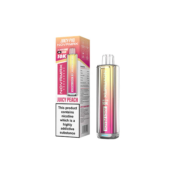 Novamax Disposable Pod Vape Kit 10k Juicy Peach