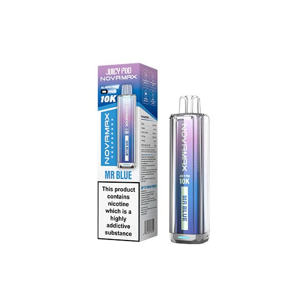 Novamax Disposable Pod Vape Kit 10k Mr Blue