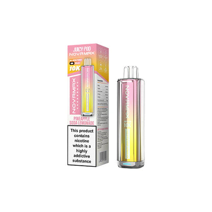 Novamax Disposable Pod Vape Kit 10k Pineapple Sour Lemonade