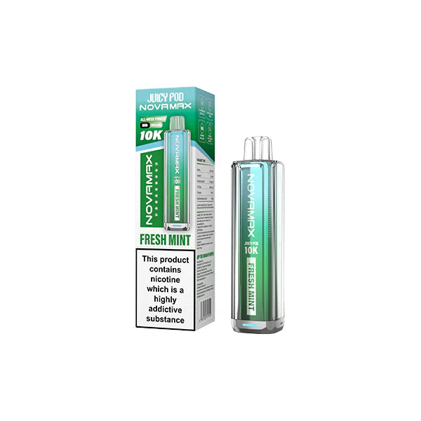 Novamax Disposable Pod Vape Kit 10k Fresh Mint