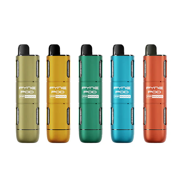 Pyne Pod PP6000 6 In 1 20mg Refillable Vape Pod Kit 3600 Puffs