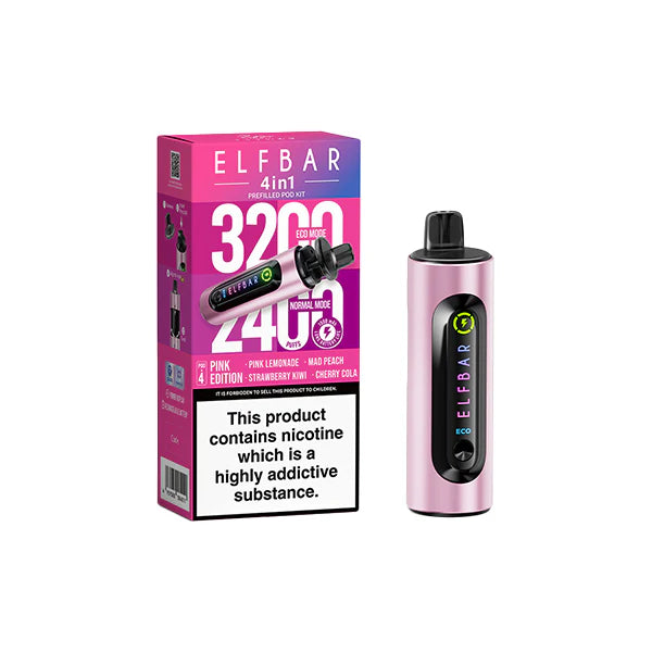 Elf Bar 4 in 1  Pod Vape Kit 3200 Puffs