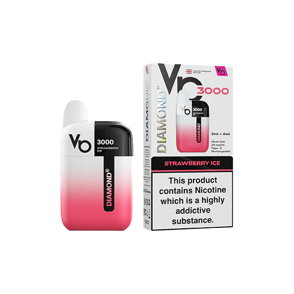 Vapes Bar Diamond 3000 20mg Pod Vape Kit 3000 Puffs