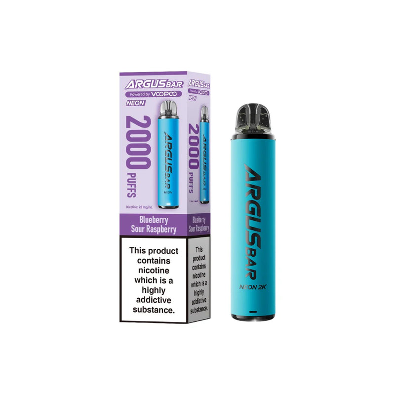 Voopoo Argus Bar Neon 2K Prefilled Pod Vape Kit - Blueberry Sour Raspberry