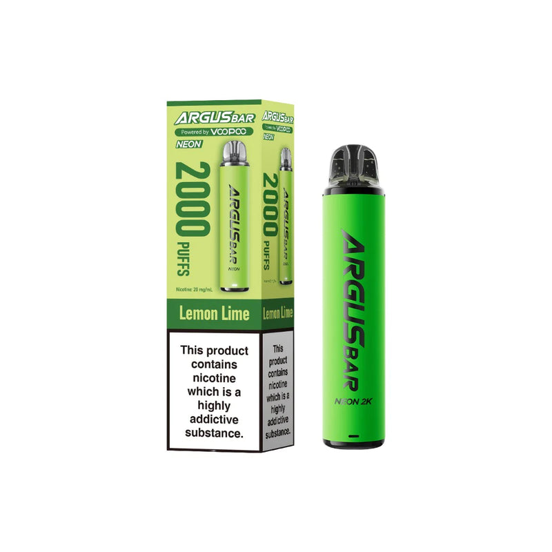 Voopoo Argus Bar Neon 2K Prefilled Pod Vape Kit - Lemon Lime