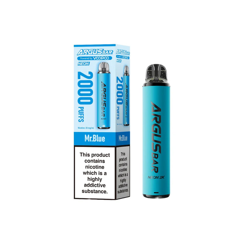 Voopoo Argus Bar Neon 2K Prefilled Pod Vape Kit - Mr Blue