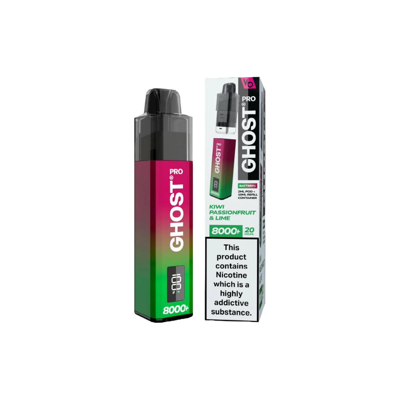 Vapes Bar Ghost Pro 8000 Kiwi Passionfruit Lime