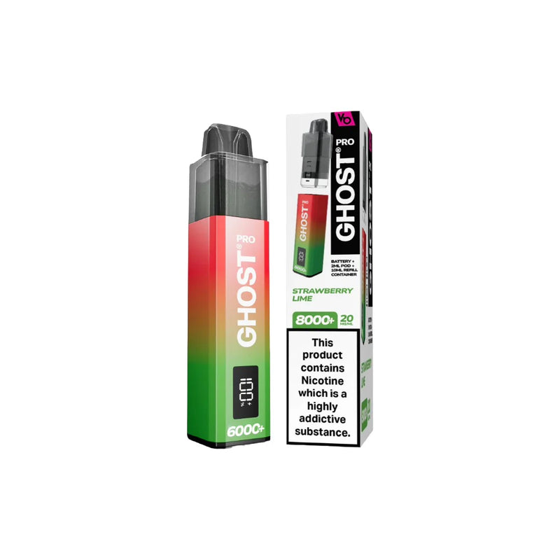 Vapes Bar Ghost Pro 8000 Strawberry Lime
