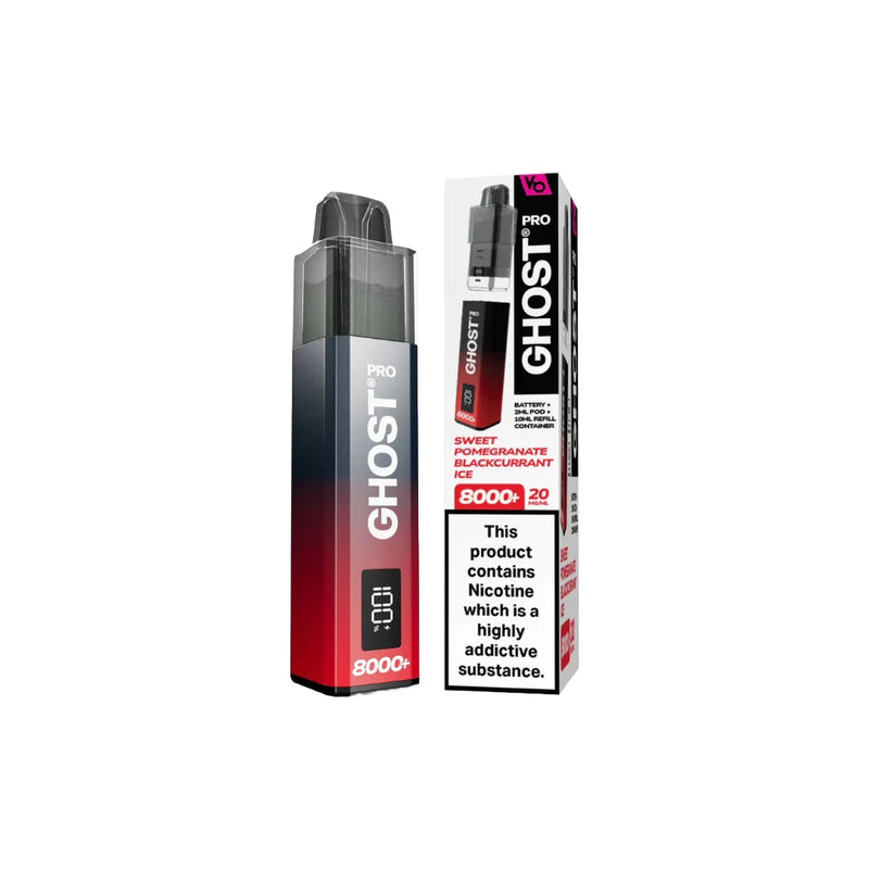 Vapes Bar Ghost Pro 8000 Sweet Pomegranate Blackcurrant Ice