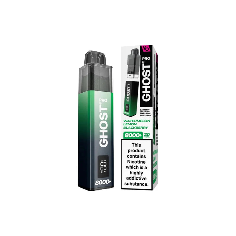 Vapes Bar Ghost Pro 8000 Watermelon Lemon Blackberry