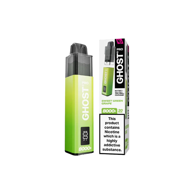 Vapes Bar Ghost Pro 8000 Sweet Green Grape