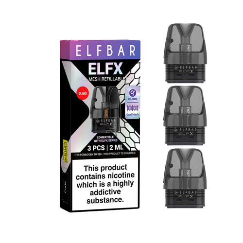 Elfbar Elfx Dual Mesh Refillable Pod - 3PK
