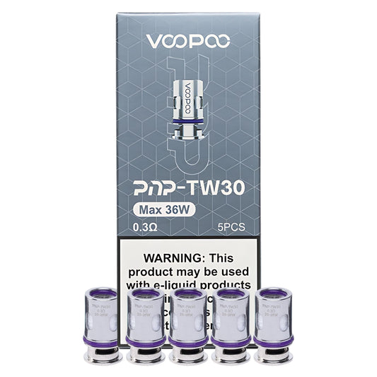 Voopoo PnP‑TW30 Mesh Coil 0.3 Ω – 5‑Pack (28–36 W)

