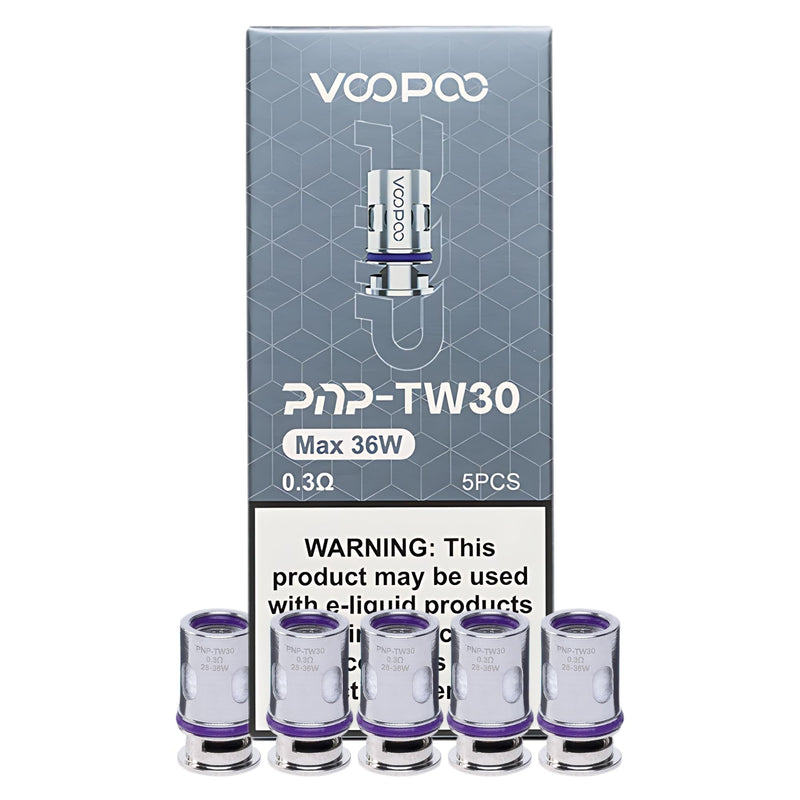 Voopoo PnP‑TW30 Mesh Coil 0.3 Ω – 5‑Pack (28–36 W)

