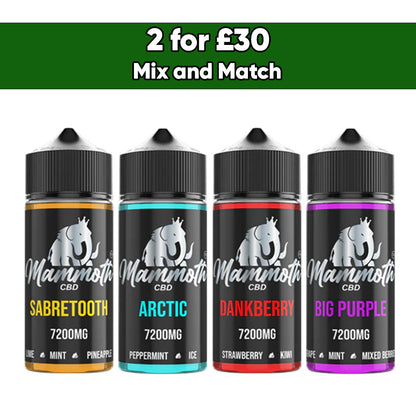 Mammoth CBD 7200mg CBD E-liquid 120ml (30VG/70PG)