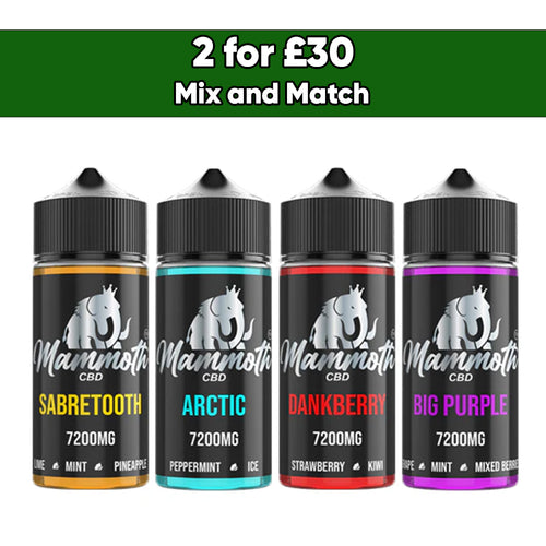 Mammoth CBD 7200mg CBD E-liquid 120ml (30VG/70PG)