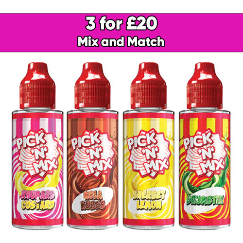 Pick N Mix 100ml Shortfills 0mg (70VG/30PG)