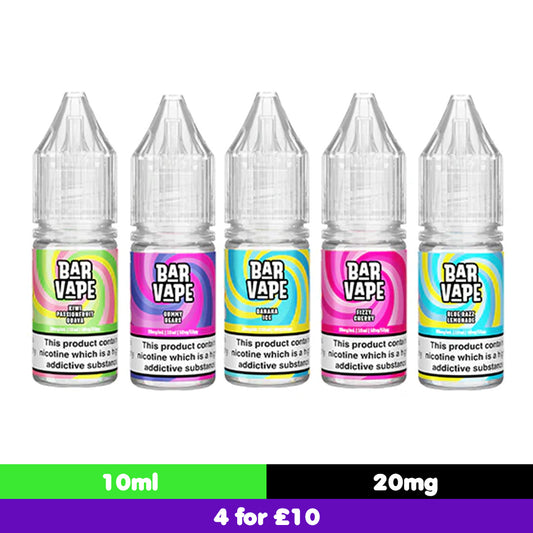 Bar Vape 10ml 20mg Nic Salts (50VG/50PG)