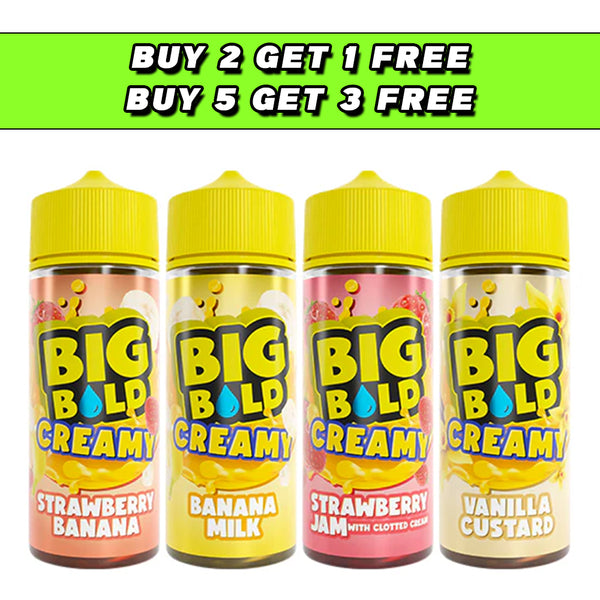 Big Bold Creamy Series 0mg 100ml Shortfill  (70VG/30PG)