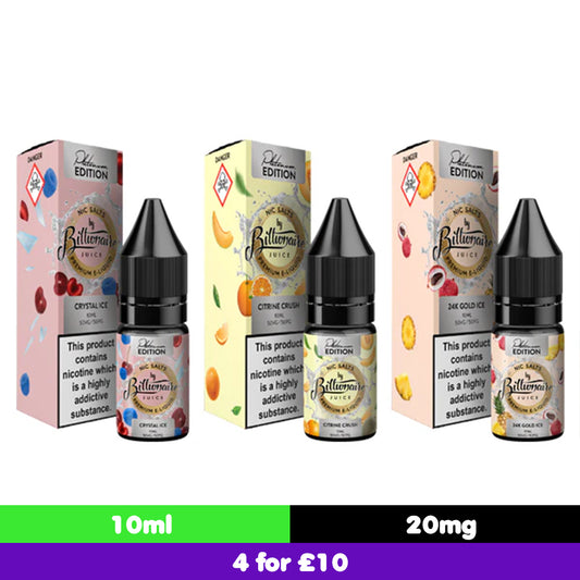 Billionaire Juice Platinum Edition 10ml 20mg Nic Salts (50VG/50PG)