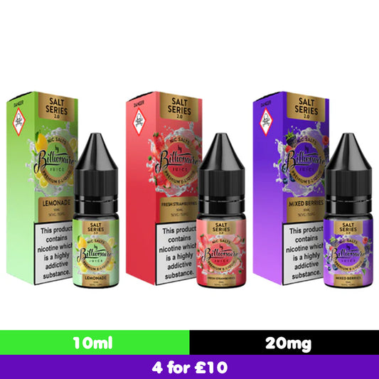 Billionaire Juice Salt Series 2.0 10ml 20mg Nic Salts (50VG/50PG)