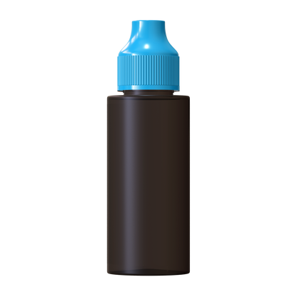 Black / Cyan 120ml e-Flip & Click® Shortfill Bottle (PET)