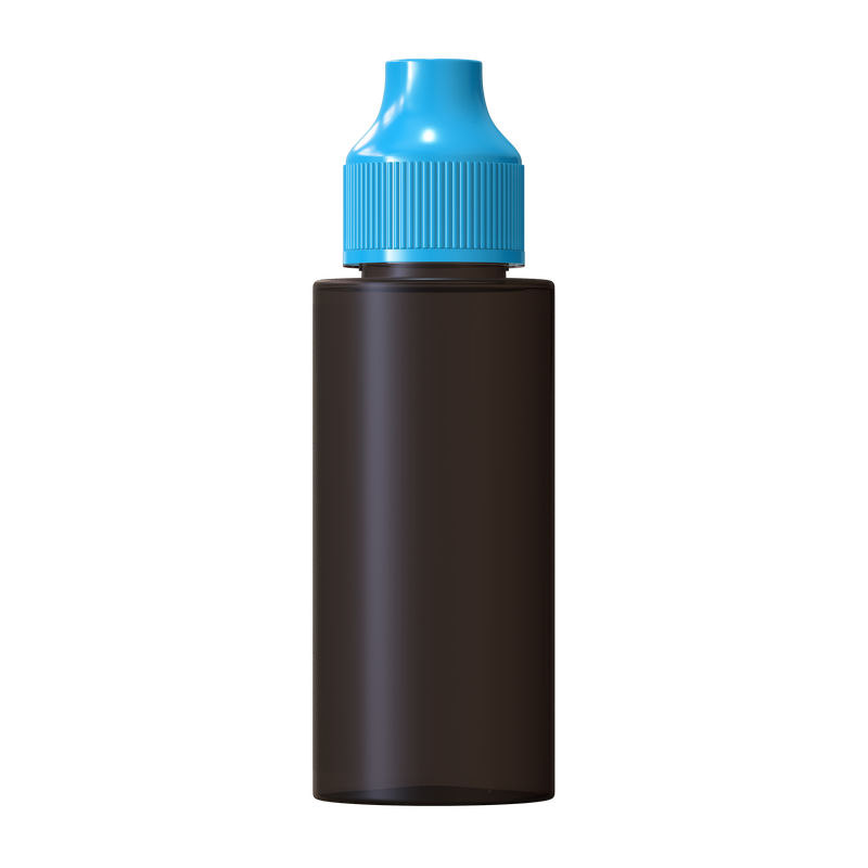 Black / Cyan 120ml e-Flip & Click® Shortfill Bottle (PET)