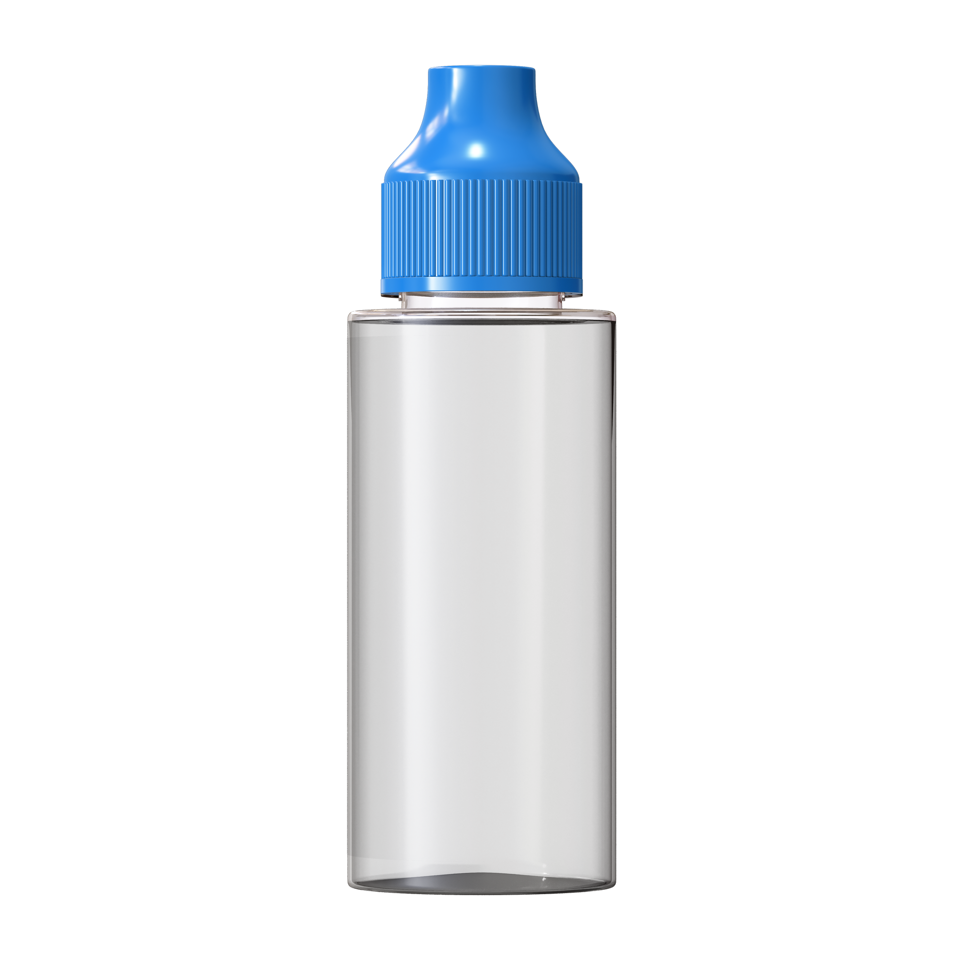 Clear / Cyan 120ml e-Flip & Click® Shortfill Bottle (PET)