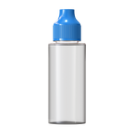 Clear / Cyan 120ml e-Flip & Click® Shortfill Bottle (PET)