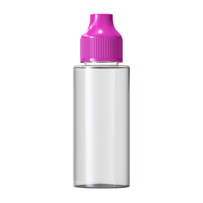 Clear / Magenta 120ml e-Flip & Click® Shortfill Bottle (PET)