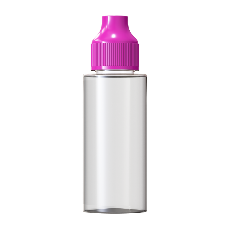 Clear / Magenta 120ml e-Flip & Click® Shortfill Bottle (PET)