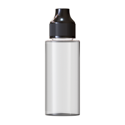 Clear / Black 120ml e-Flip & Click® Shortfill Bottle (PET)