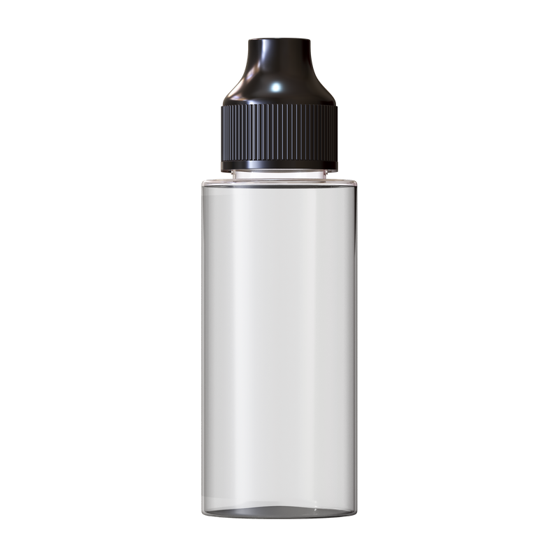 Clear / Black 120ml e-Flip & Click® Shortfill Bottle (PET)