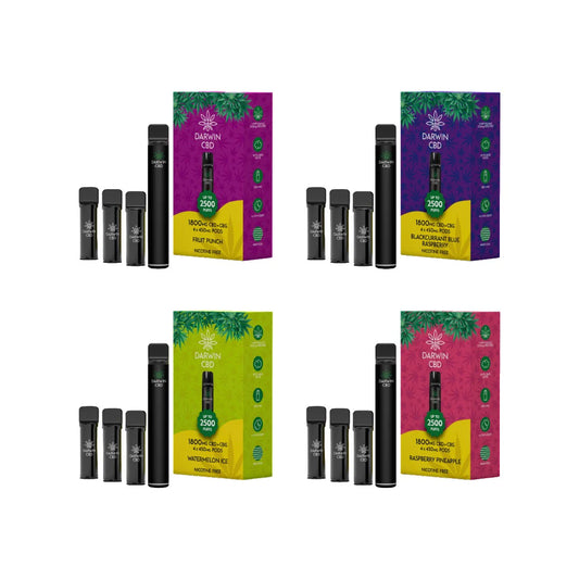 Darwin CBD + CBG 4 in 1 1800mg Pod Vape Kit 2500 Puffs