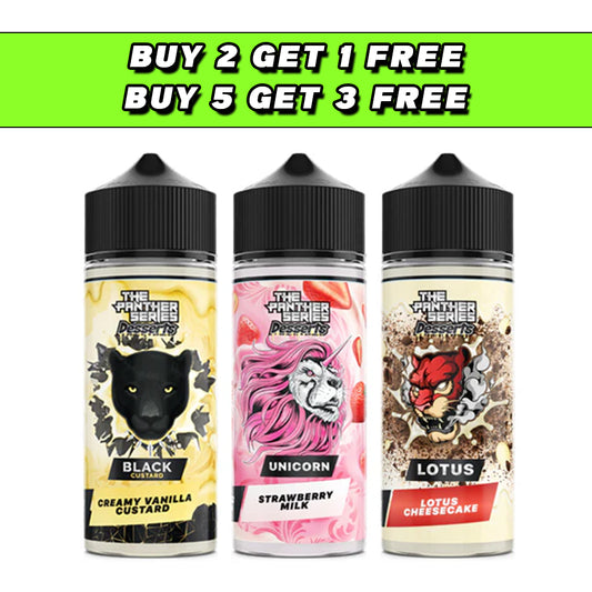 Dr Vapes Panther Series Desserts 100ml 0mg (78VG/22PG)